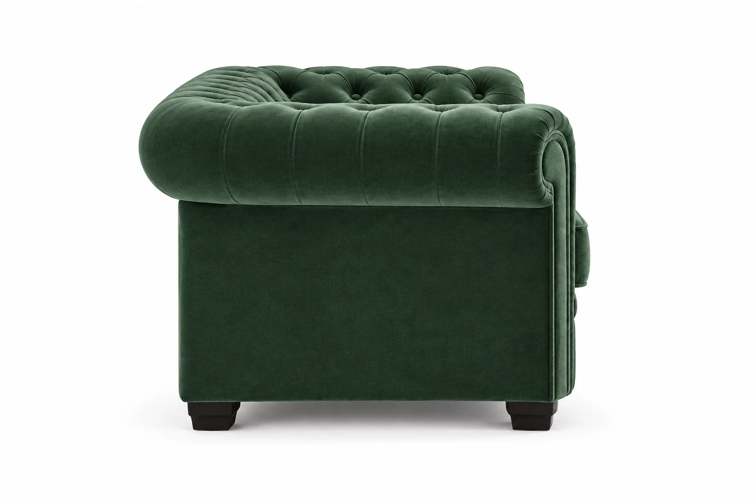 Sofa CHESTERFIELD - widok z boku, Salvador 07 zielony
