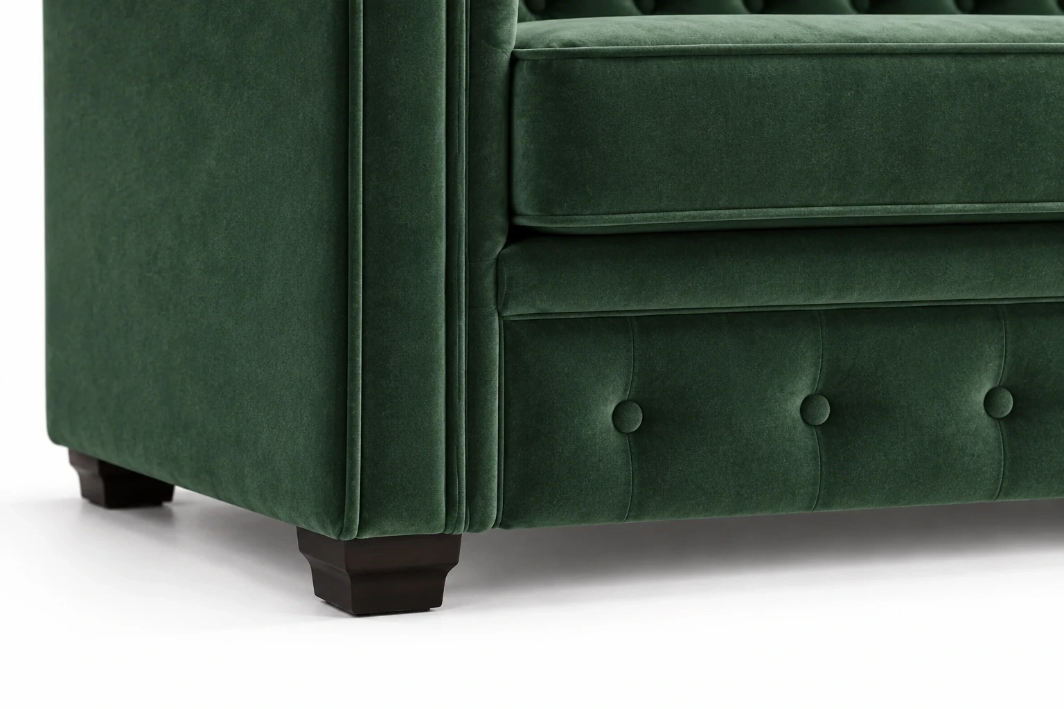 Sofa CHESTERFIELD - detal podstawy, Salvador 07 zielony