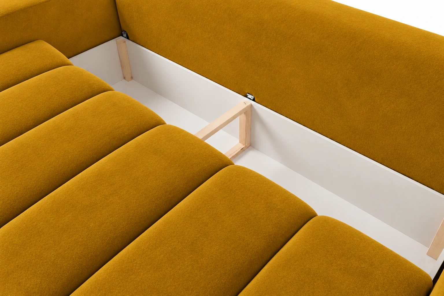 Sofa IBIZA 258 cm - pojemnik na pościel, Salvador 09 złoty