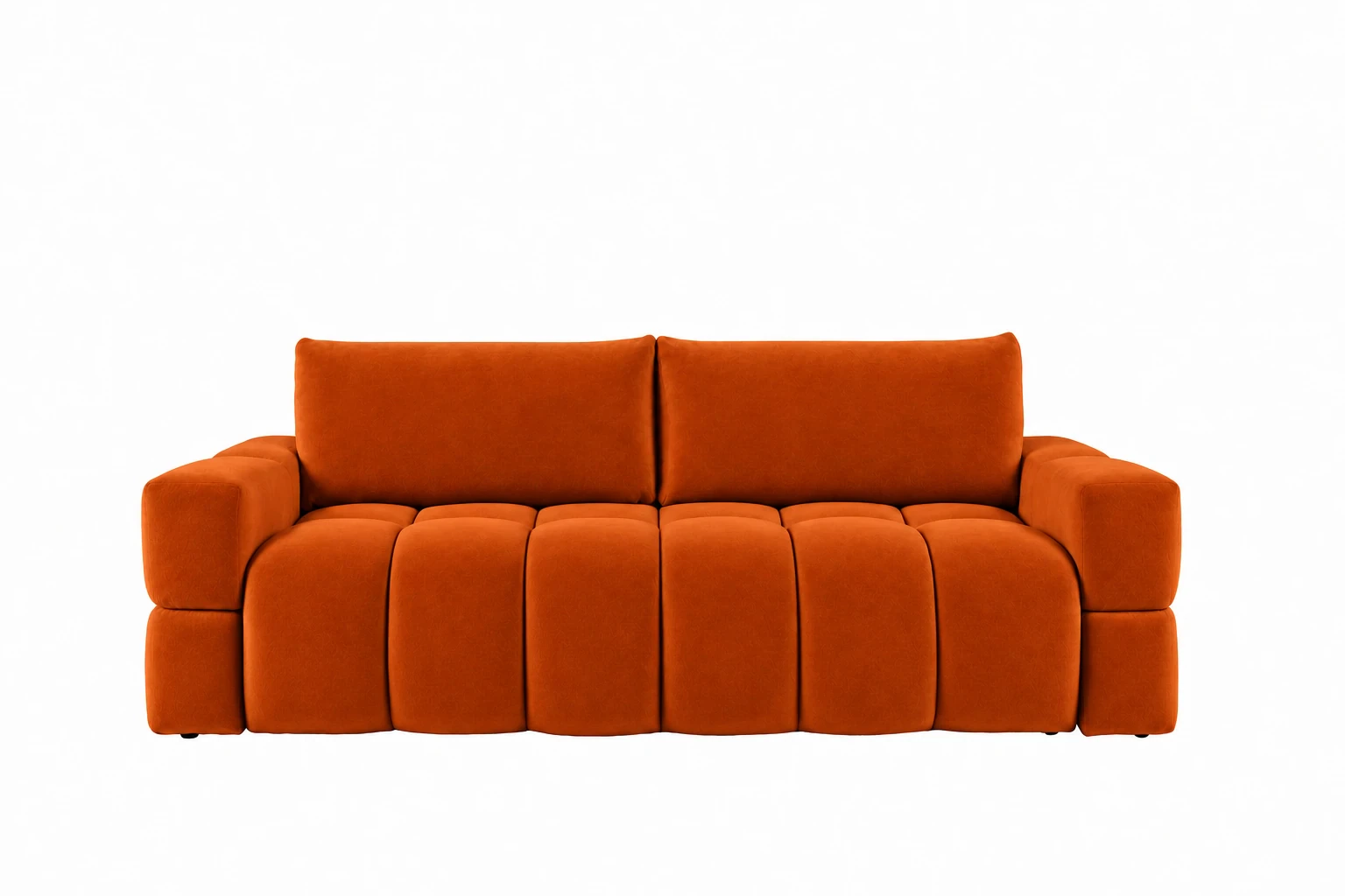 Sofa ISSORO 252 cm - widok z przodu, Salvador 14 pomarańczowy