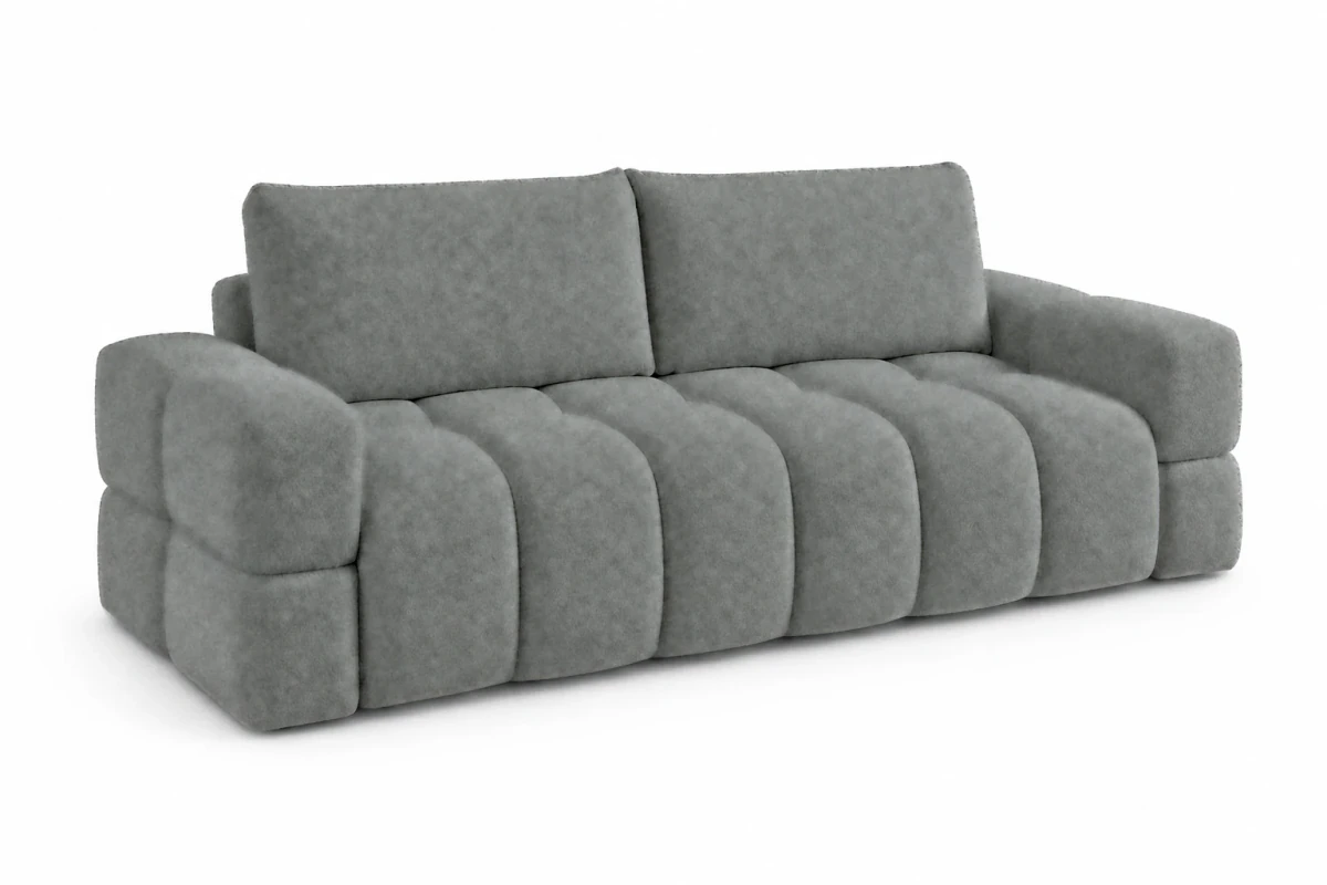 Sofa ISSORO w tkaninie CORAL 75, Jasny szary