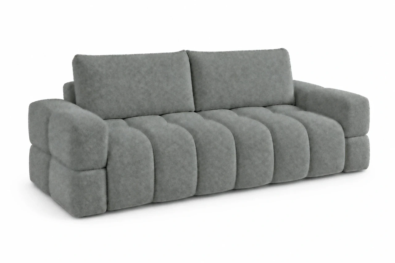 Sofa ISSORO w tkaninie CORAL 75, Jasny szary