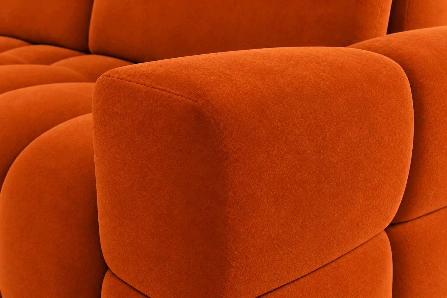 Sofa ISSORO 252 cm - detal mebla, Salvador 14 pomarańczowy