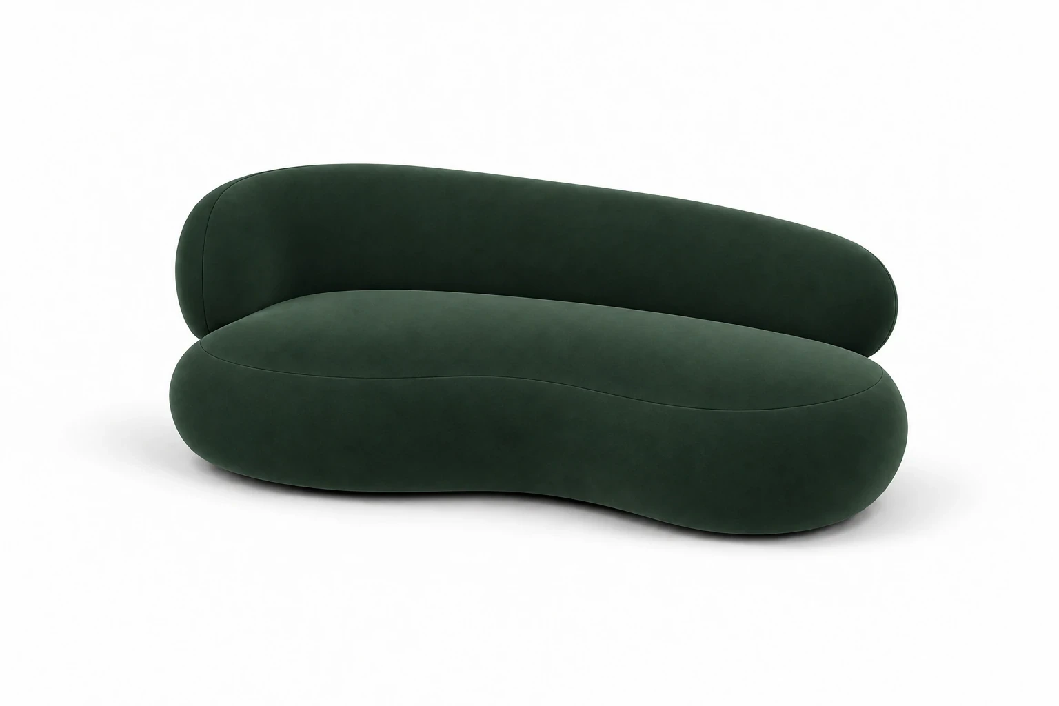 Sofa MYSTY lewa 192 cm - widok z ukosa z drugiej strony, Salvador 07 zielony
