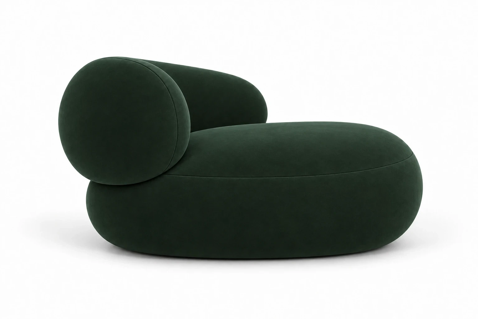 Sofa MYSTY lewa 192 cm - widok z boku, Salvador 07 zielony