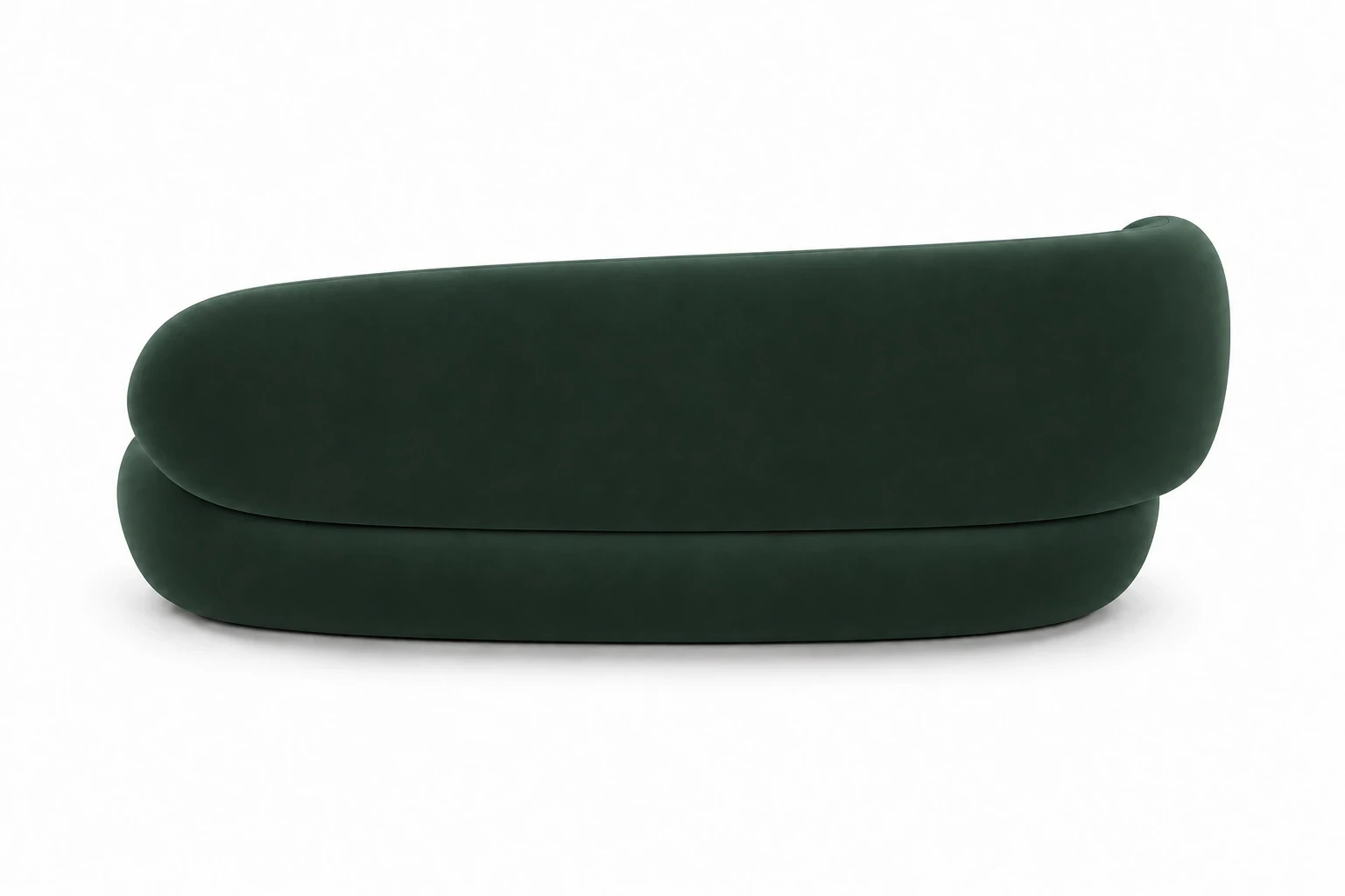 Sofa MYSTY lewa 192 cm - widok z tyłu, Salvador 07 zielony