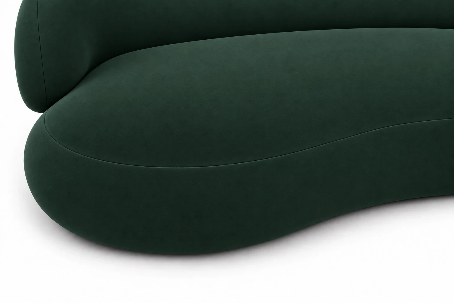 Sofa MYSTY lewa 192 cm - detal siedziska, Salvador 07 zielony