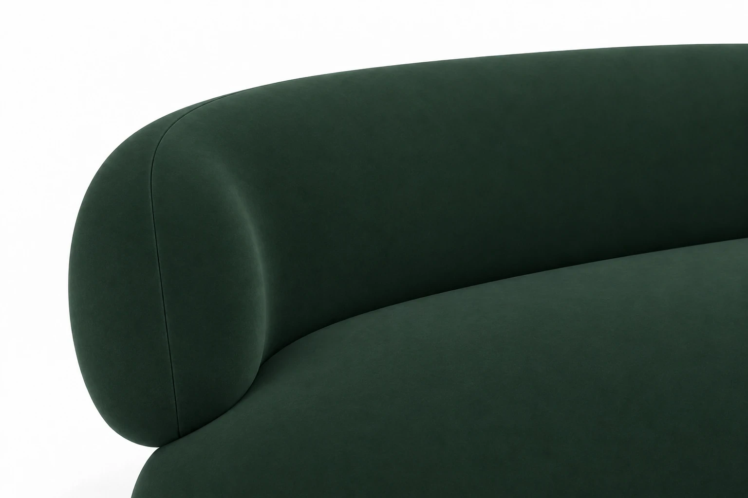 Sofa MYSTY lewa 192 cm - detal oparcia, Salvador 07 zielony