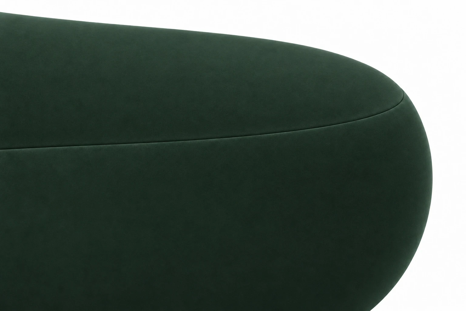 Sofa MYSTY lewa 192 cm - detal krawędzi, Salvador 07 zielony