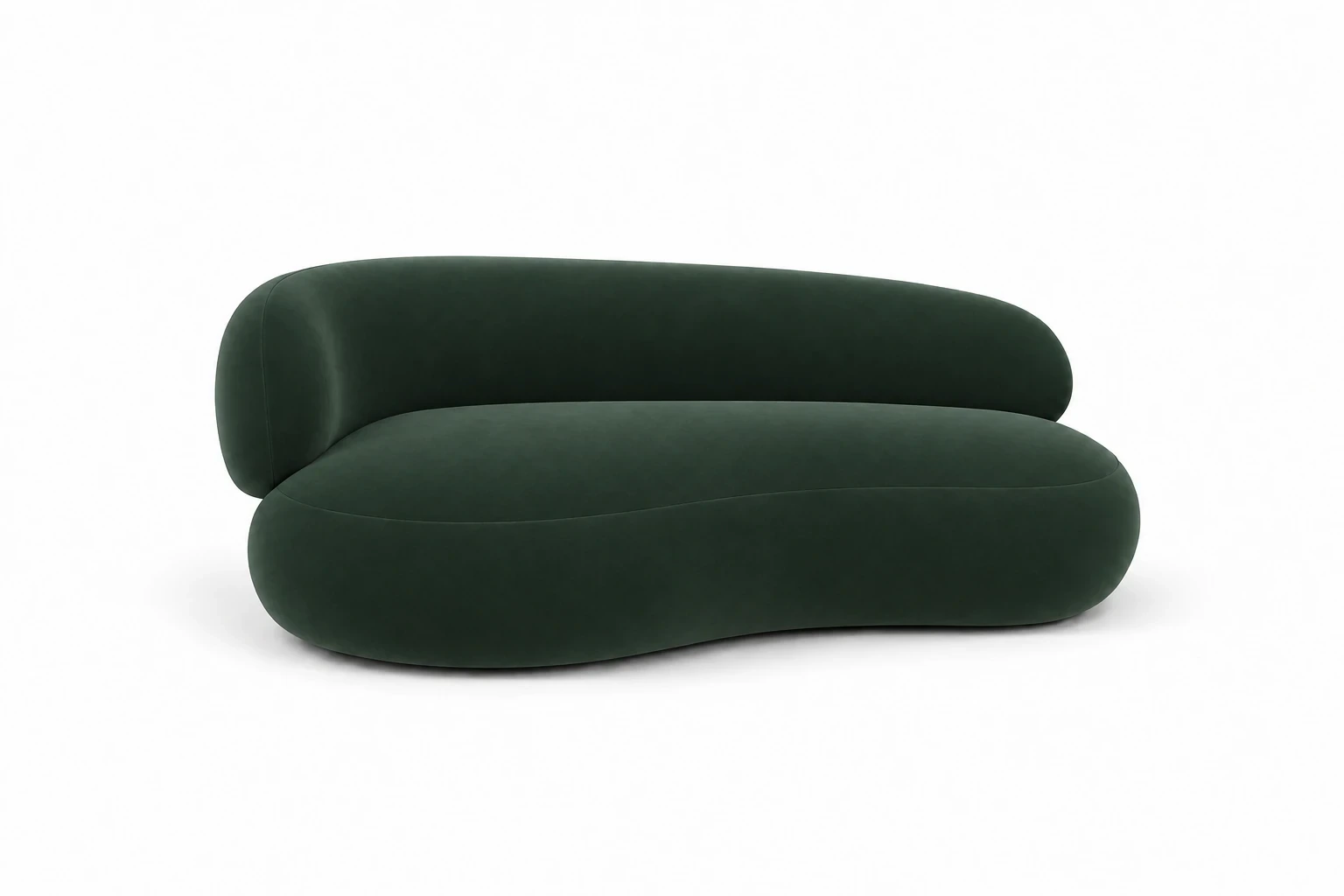 Sofa MYSTY lewa 192 cm - widok z przodu, Salvador 07 zielony