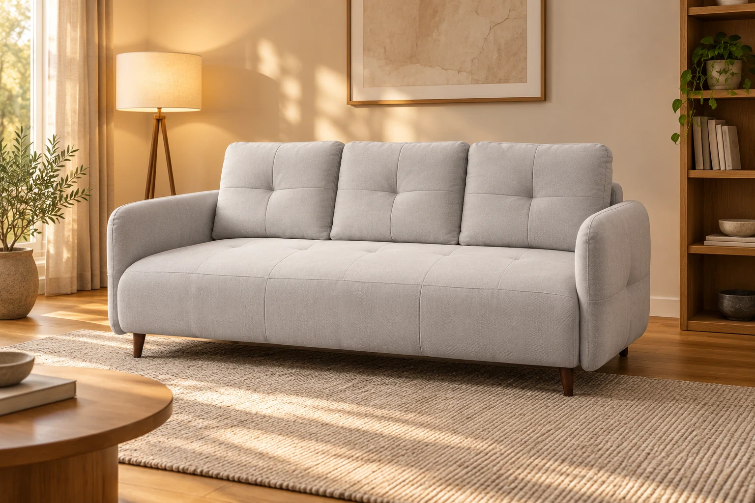 Sofa NORDEN - salon w ciepłym świetle