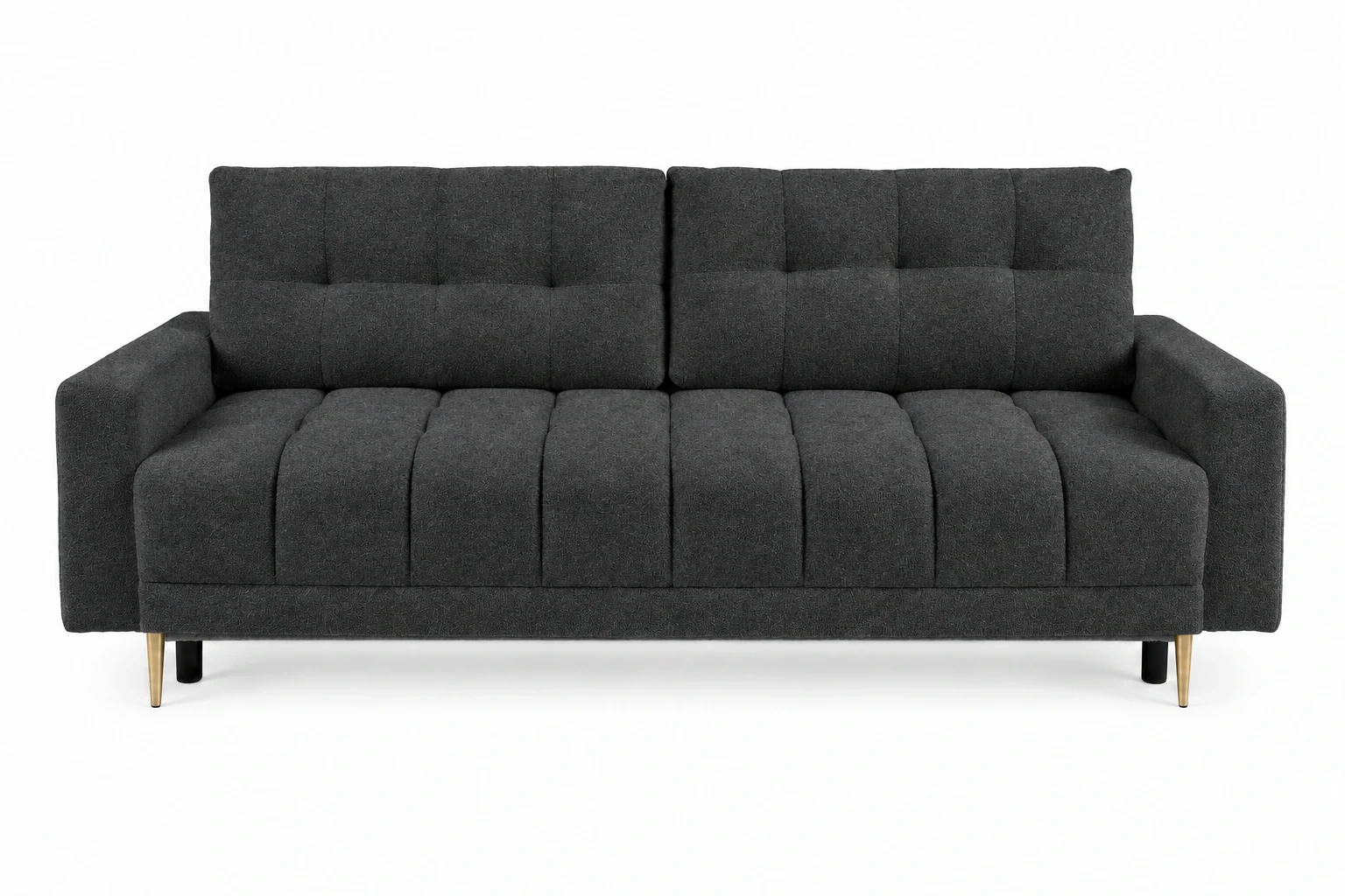 Sofa PRINCE 229 cm - widok z przodu, Fredo 40 grafit