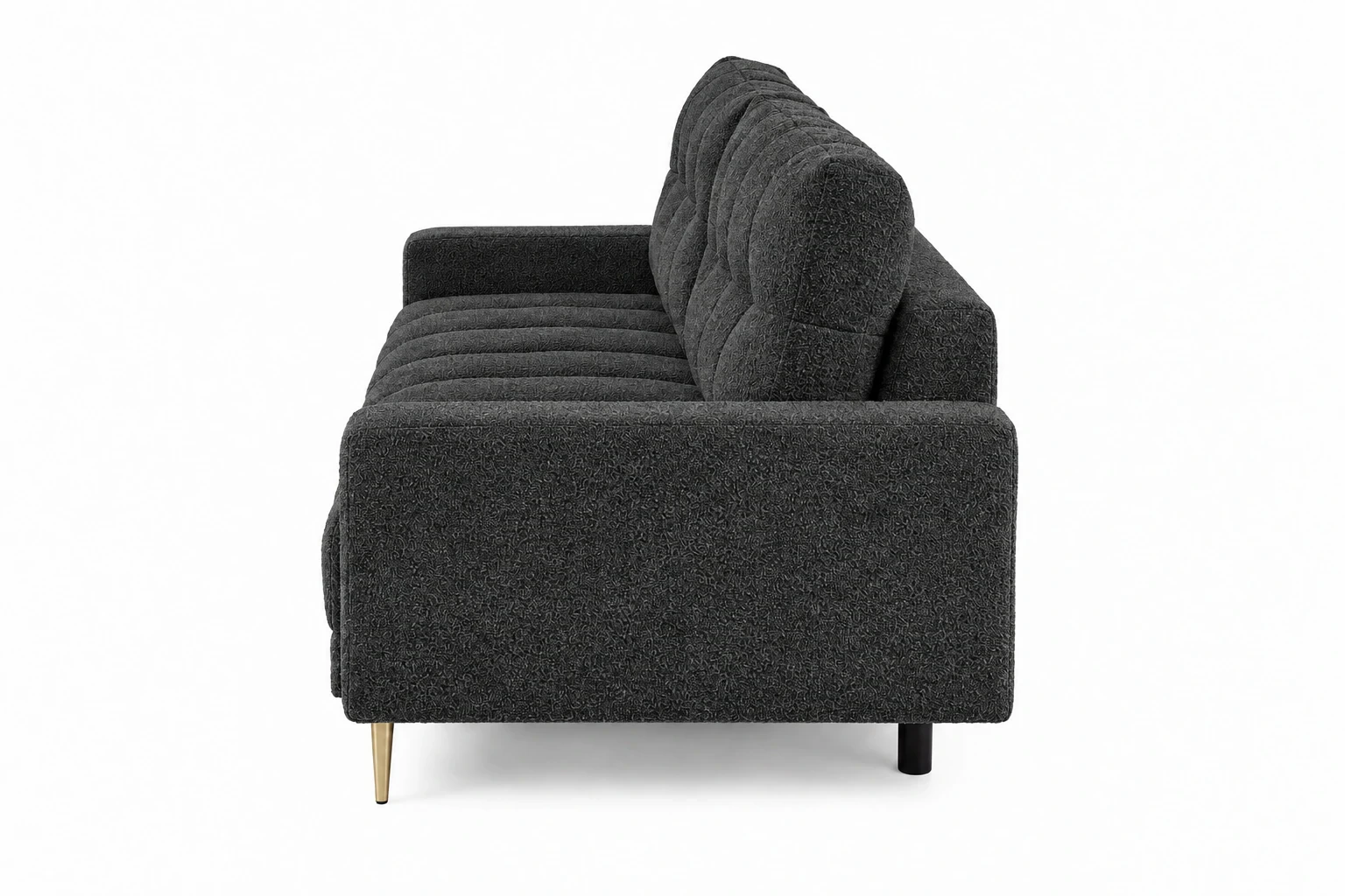 Sofa PRINCE 229 cm - widok z boku, Fredo 40 grafit