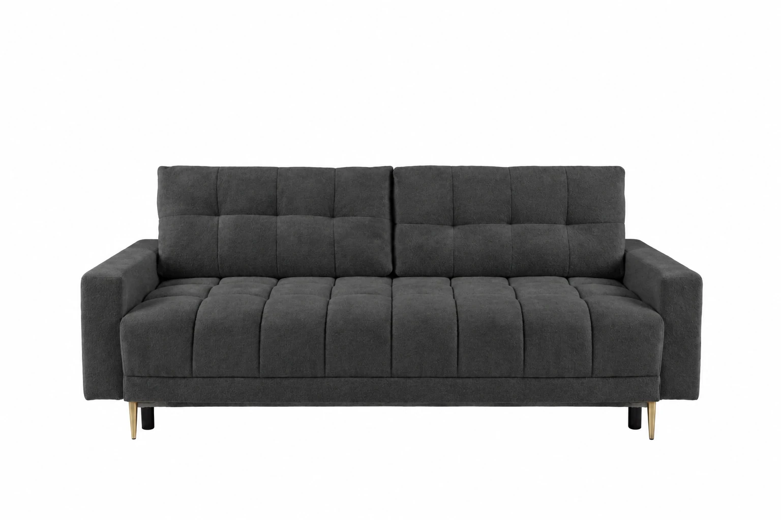 Sofa PRINCE 229 cm - widok z przodu, Fredo 40 grafit