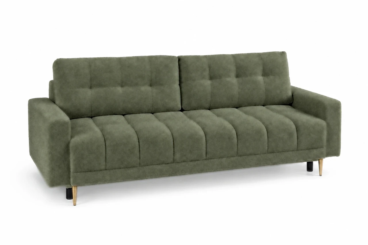 Sofa PRINCE w tkaninie CORAL 25, Szałwiowy