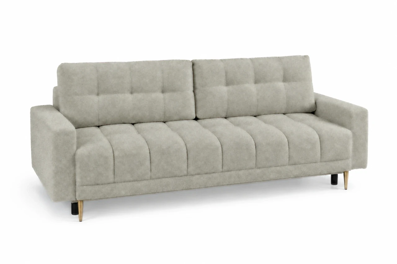 Sofa PRINCE w tkaninie CORAL 65, Szarobeż
