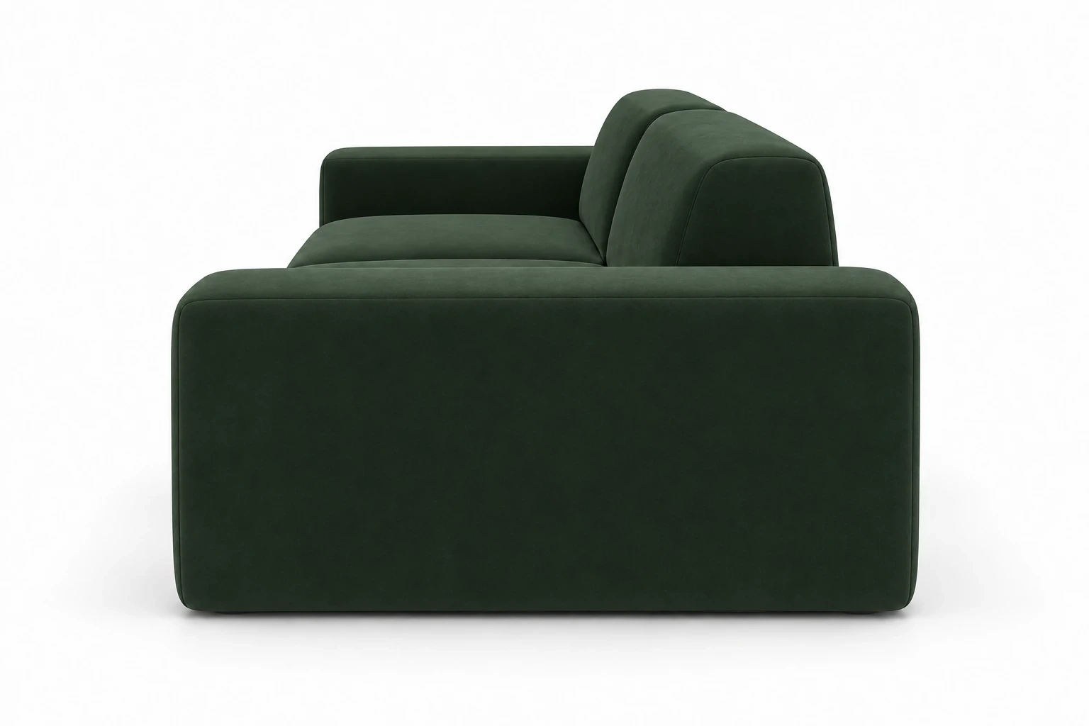 Sofa PYLLOW 3-osobowa 266 cm - widok z boku, Salvador 07 zielony