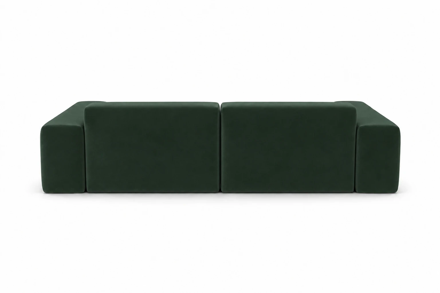 Sofa PYLLOW 3-osobowa 266 cm - widok z tyłu, Salvador 07 zielony