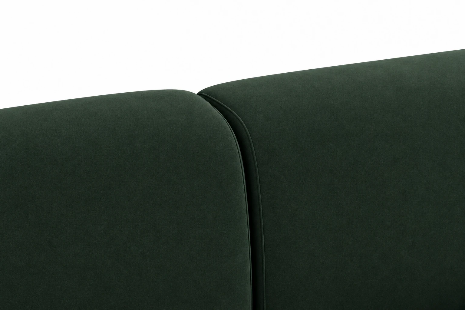 Sofa PYLLOW 3-osobowa 266 cm - detal oparcia, Salvador 07 zielony