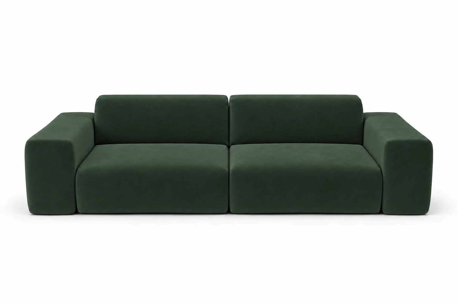Sofa PYLLOW 3-osobowa 266 cm - widok z przodu, Salvador 07 zielony