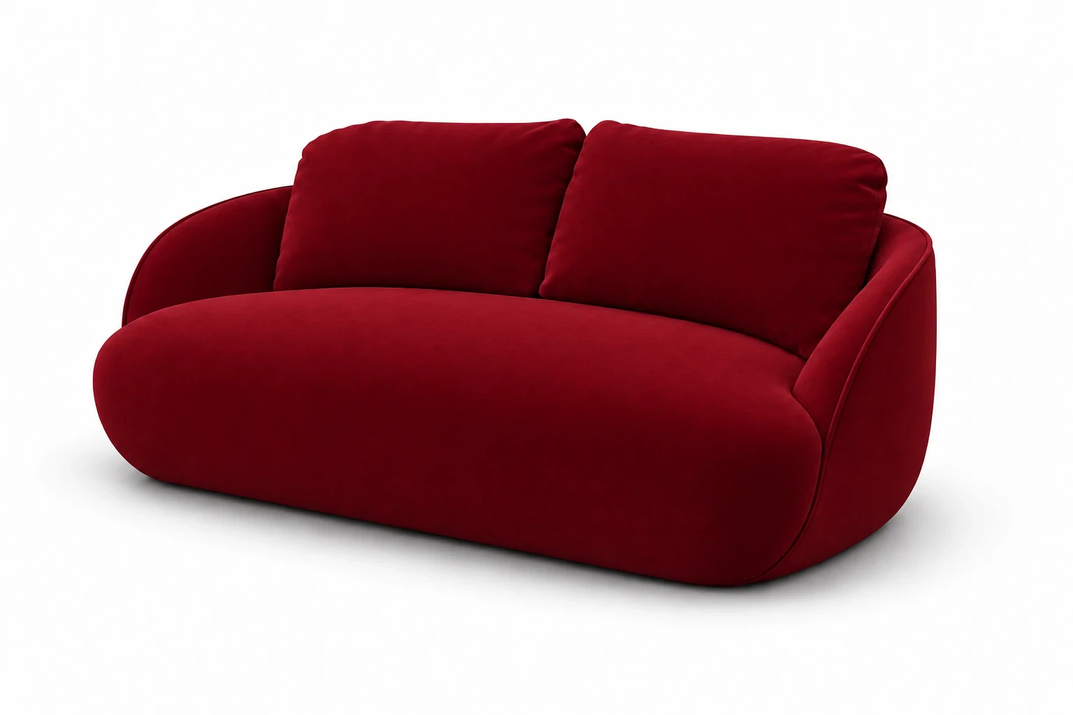 Sofa ALPINE 175 cm - widok z ukosa z drugiej strony, Salvador 13 bordowy