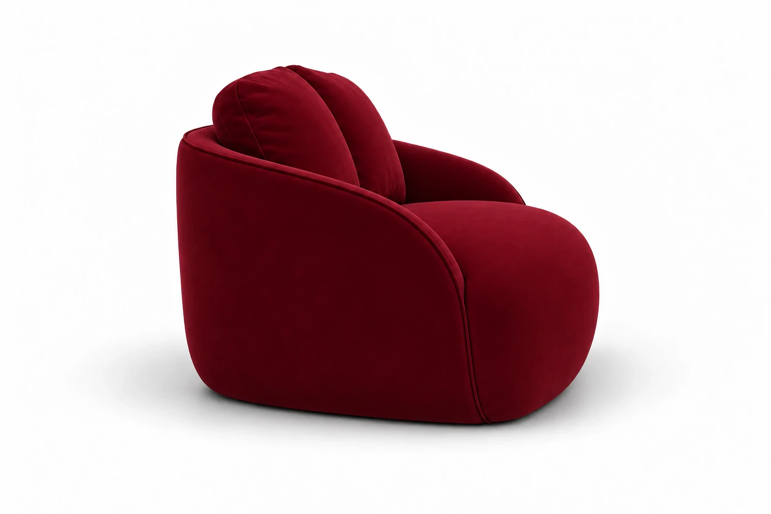 Sofa ALPINE 175 cm - widok z boku, Salvador 13 bordowy