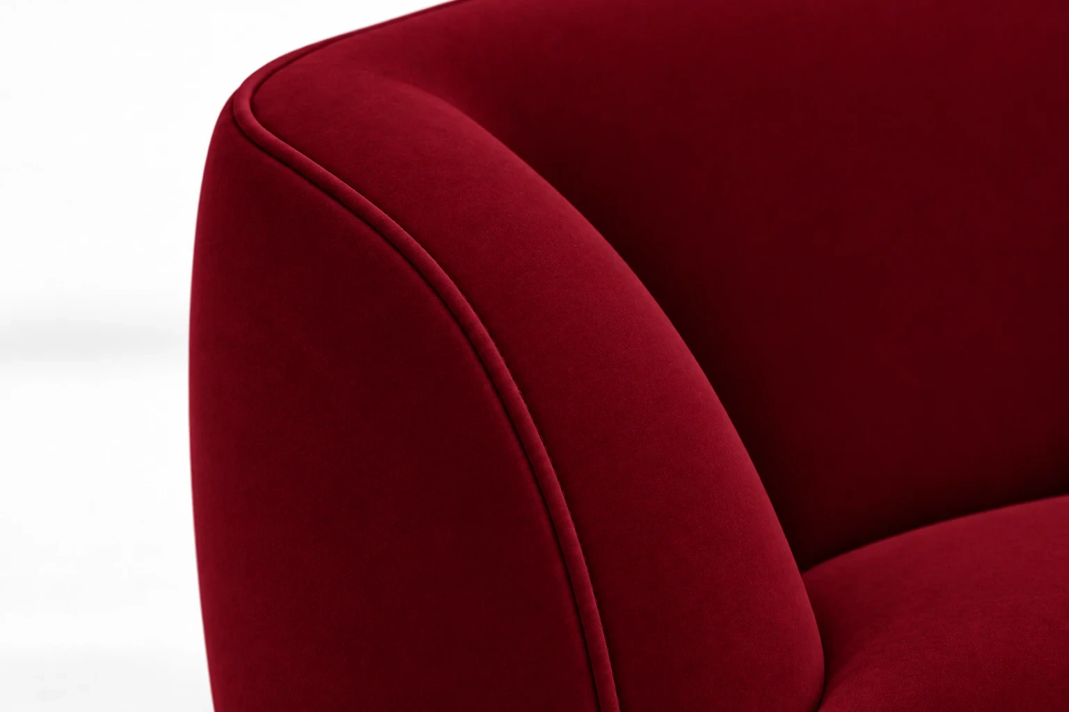 Sofa ALPINE 175 cm - detal krawędzi, Salvador 13 bordowy