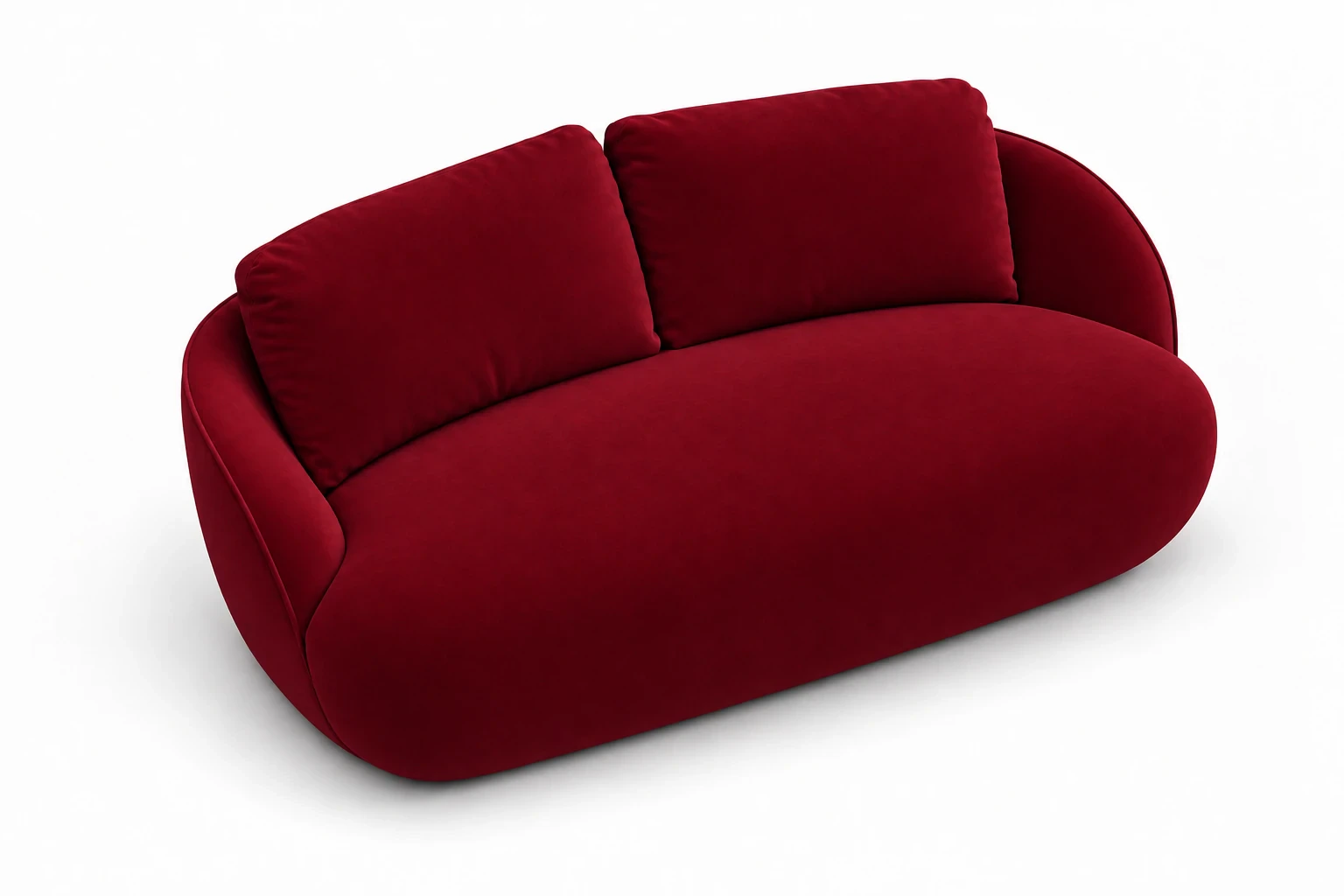 Sofa ALPINE 175 cm - widok z ukosa z góry, Salvador 13 bordowy
