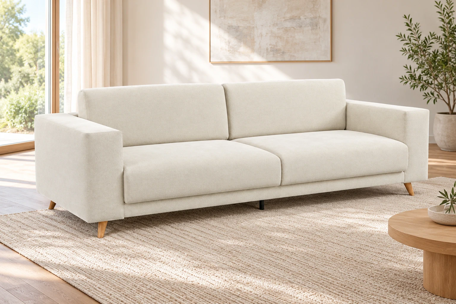 Sofa TYME - salon w jasnym świetle dnia