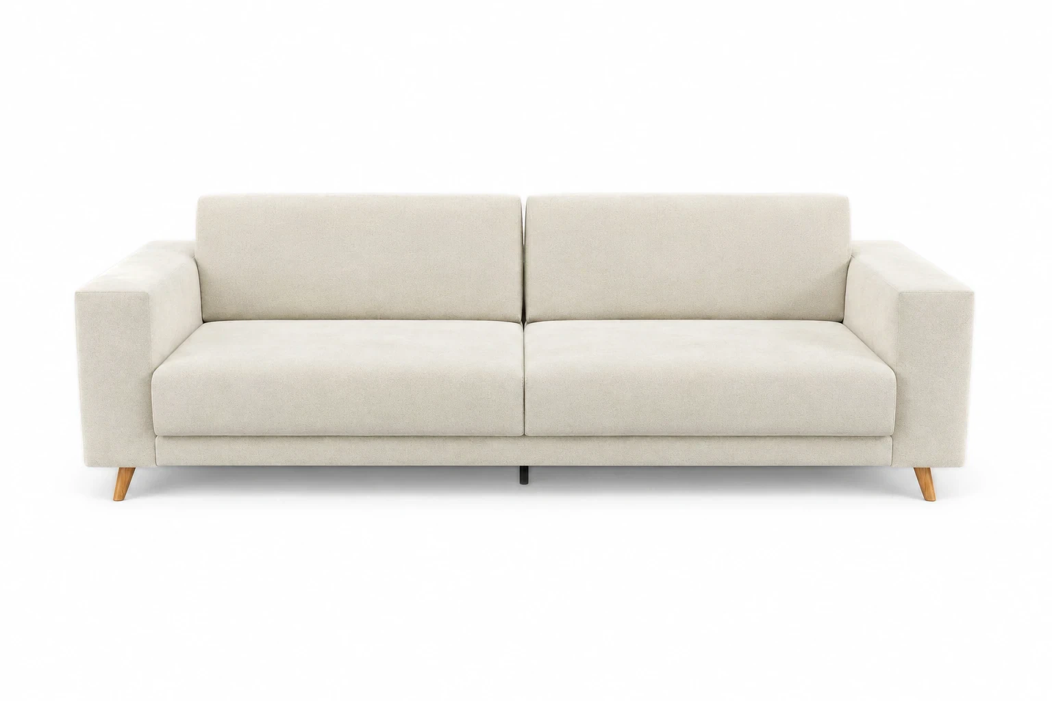 TYME, sofa 3-osobowa, nóżki dębowe 11 cm - front